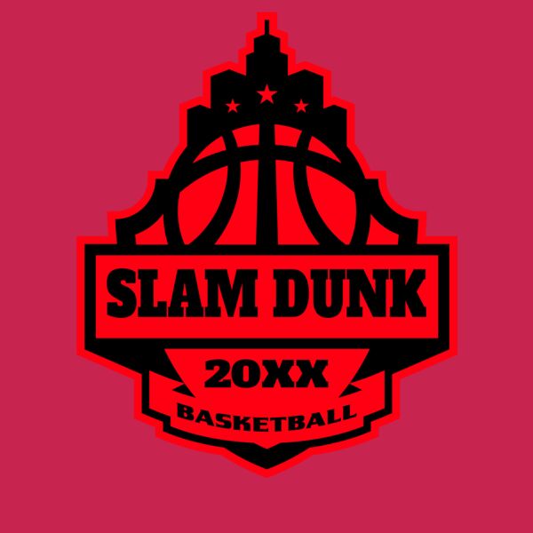 SLAM DUNK Basketball Logo Template Thumbnail