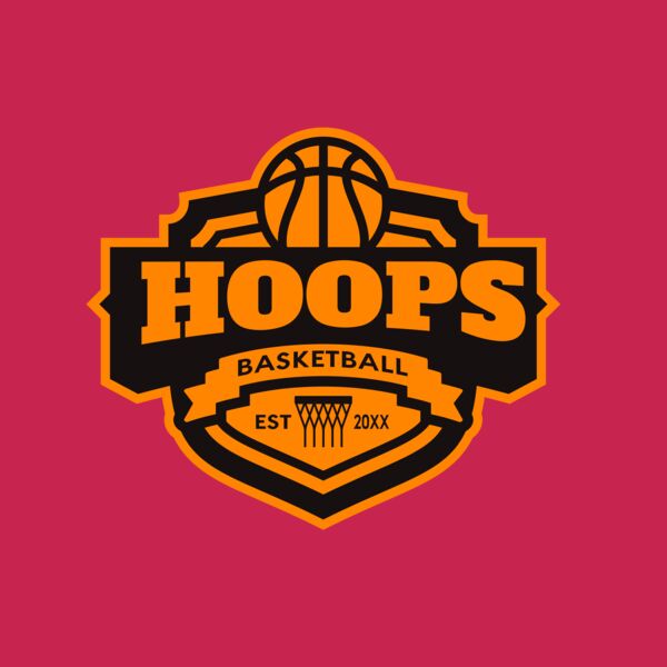 Hoops Basketball logo template 04 Thumbnail
