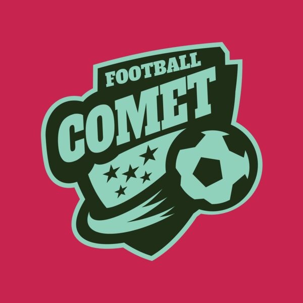 Comet Football logo template Thumbnail