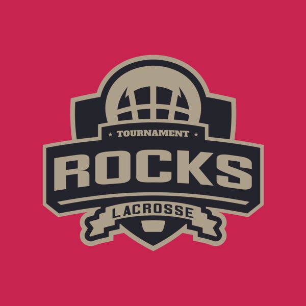 Rocks Tournament Lacrosse Logo Template Thumbnail