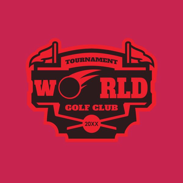 World Tournament Golf club logo template Thumbnail
