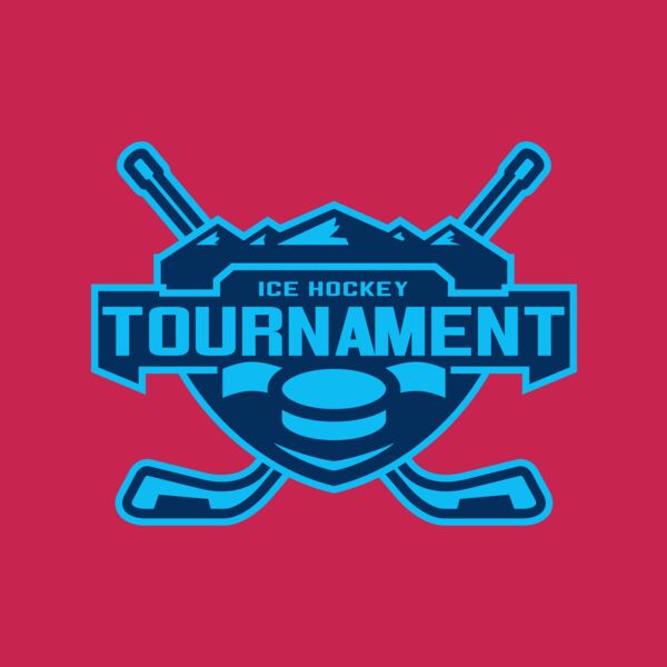 Tournament Ice Hockey logo template Thumbnail