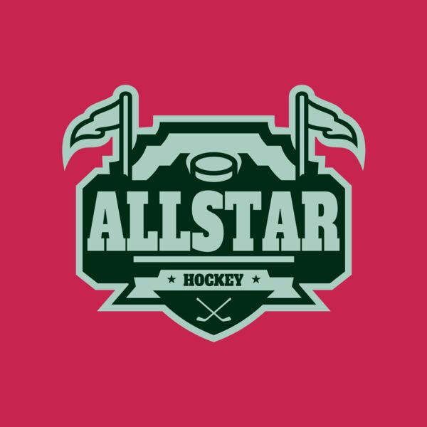 All Star Hockey Tournament logo template 02 Thumbnail