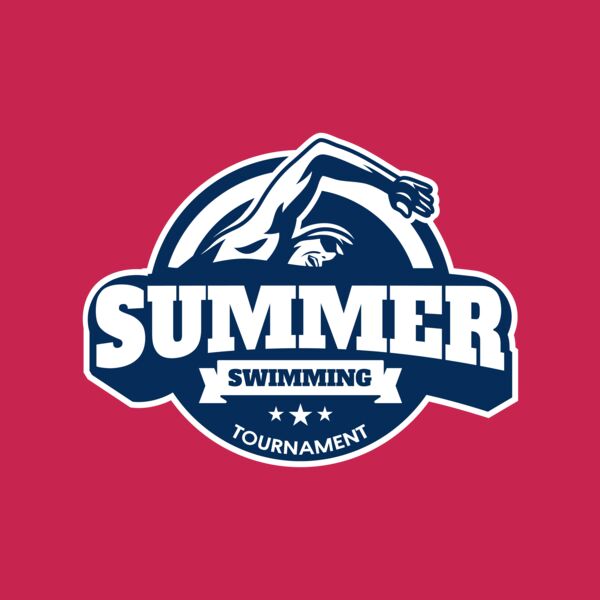 Summer Swimming Tournament logo template Thumbnail