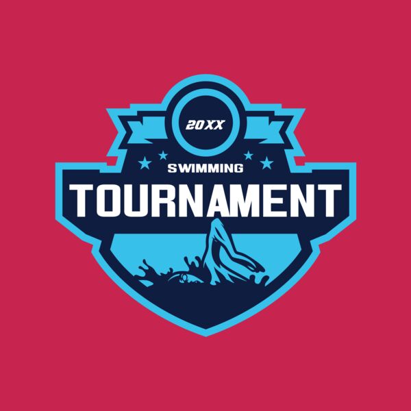 Swimming Tournament logo template Thumbnail