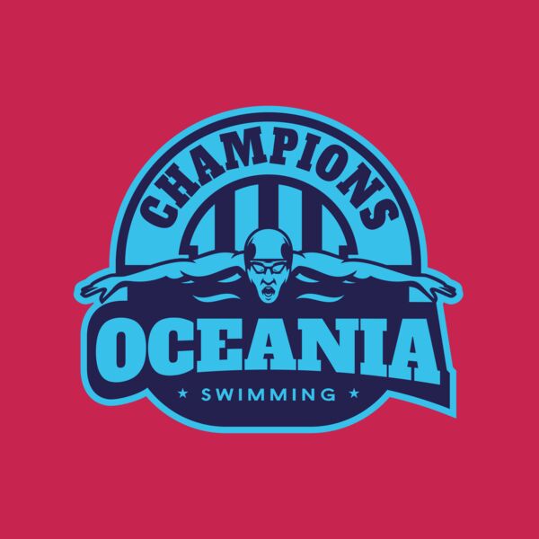 Oceania Champions Swimming logo template Thumbnail