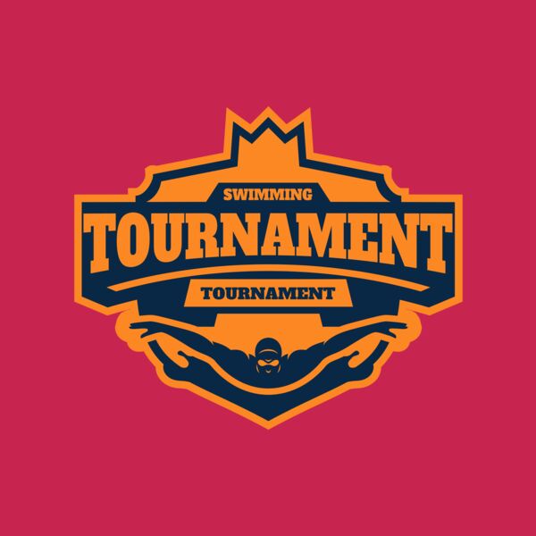 Swimming Tournament logo template Thumbnail