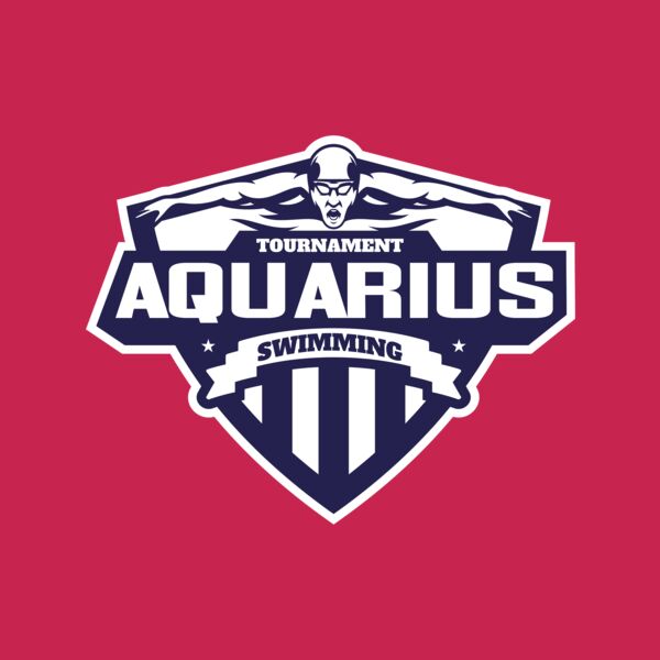 Aquarius Swimming Tournament logo template Thumbnail