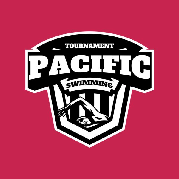 Pacific Swimming Tournament logo template Thumbnail