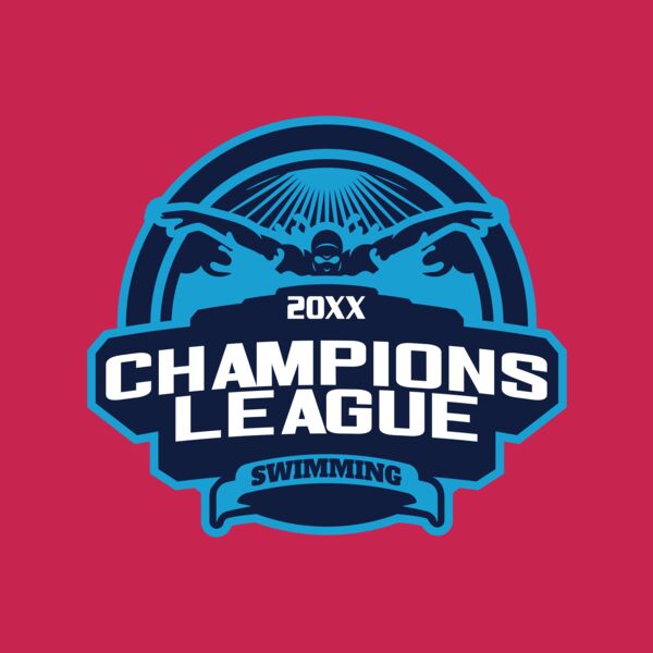Champions League Swimming logo template Thumbnail