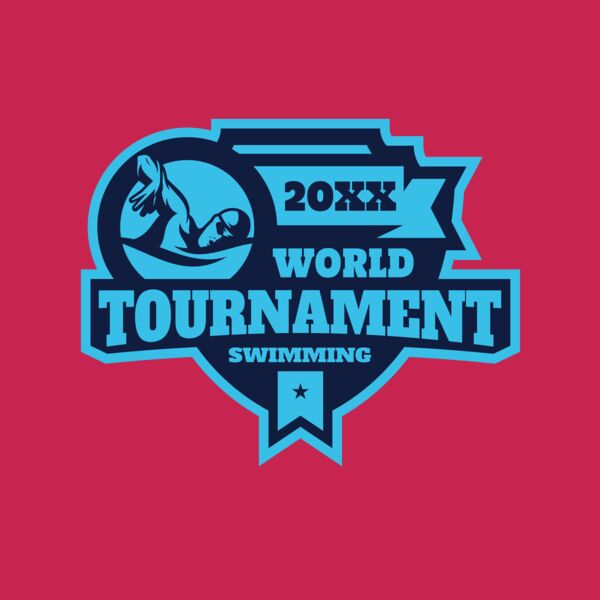 Tournament World  Swimming logo template Thumbnail