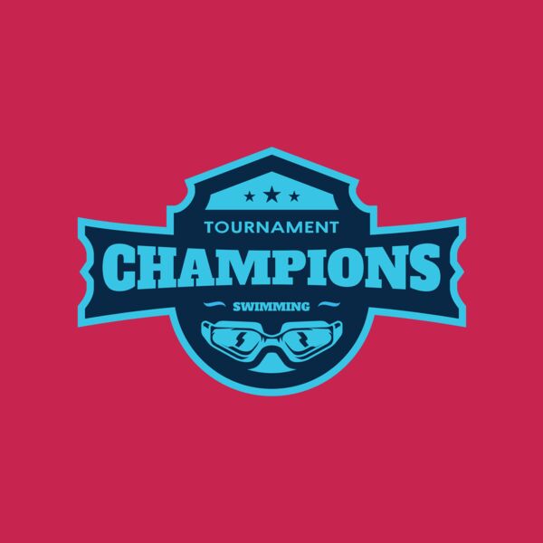 Champions Tournament Swimming logo template Thumbnail