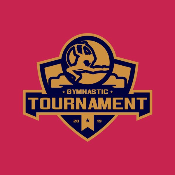Gymnastic Tournament logo template 02 Thumbnail