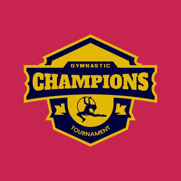Champions Gymnastic Tournament logo template Thumbnail